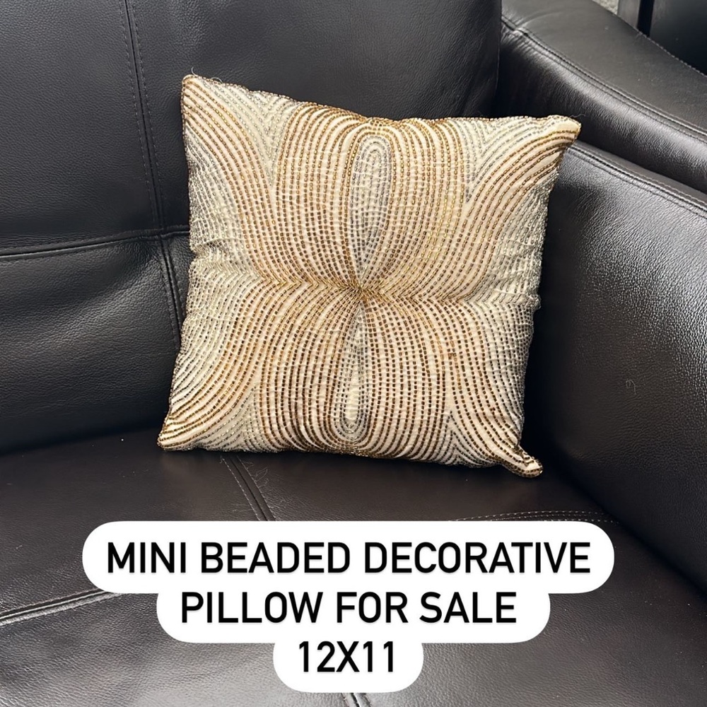 Small beaded accent pillow